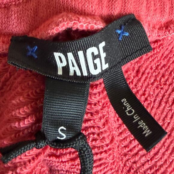 PAIGE Amandine Shorts S Pink Faded Watermelon Tassel Colorful Preppy Comfort NWT - Picture 7 of 9